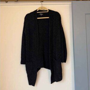 Express Black Chenille Cardigan- Small